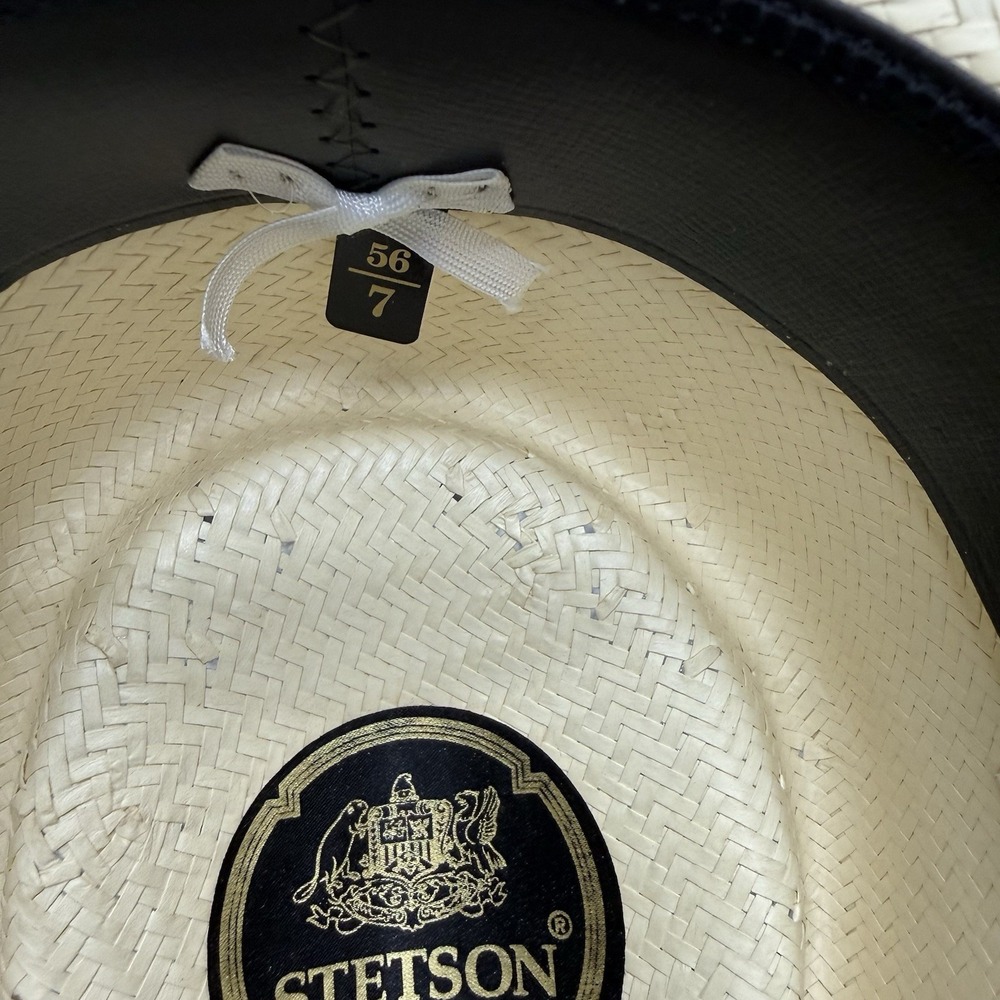 Stetson Delta Straw Hat Panama western Men's size 7 - Picture 10 of 14